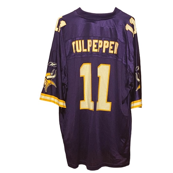 Duante Culpepper #11 MN Vikings NFL Jersey Reebok On Field Purple Size 2XL - Picture 2 of 7